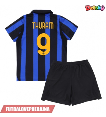 Lacne Dětský Futbalové dres Inter Milan Marcus Thuram #9 2026-27 Krátky Rukáv - Domáci (+ trenírky)